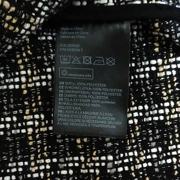 Open front long coat in tweed-like fabric size 6 - Picture 7 of 8